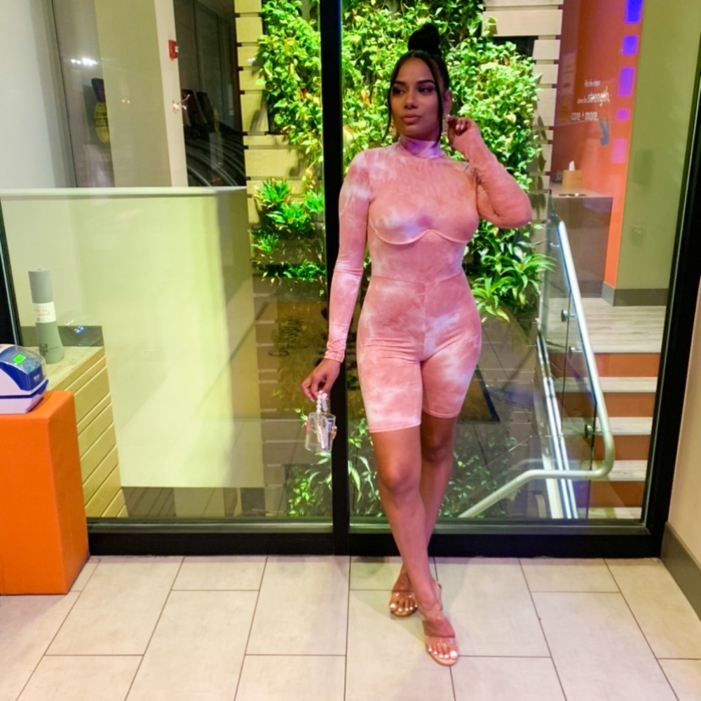 Biker shorts jumpsuit